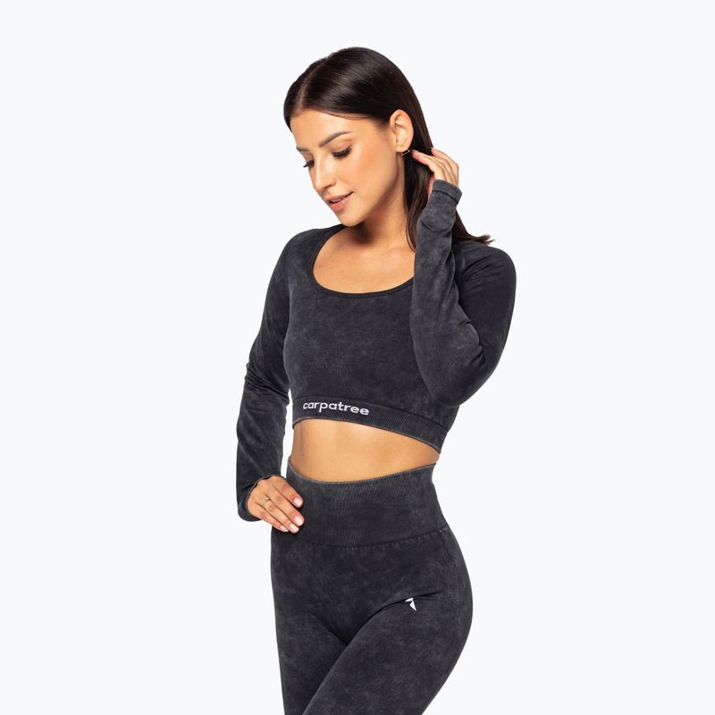 Top da allenamento donna Carpatree Yasmine Seamless Longsleeves nero