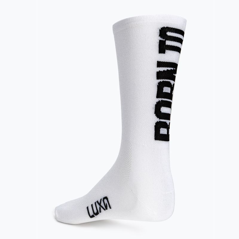 Luxa Born to Climb calze da ciclismo bianche 4