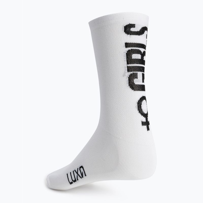 Calze da ciclismo da donna Luxa Girls Power bianco 4
