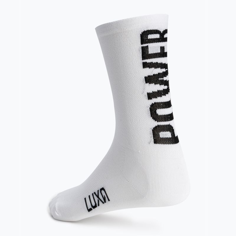 Calze da ciclismo da donna Luxa Girls Power bianco 5