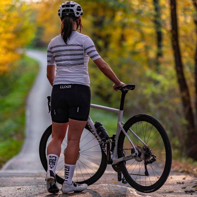 Calze da ciclismo da donna Luxa Girls Power bianco 9