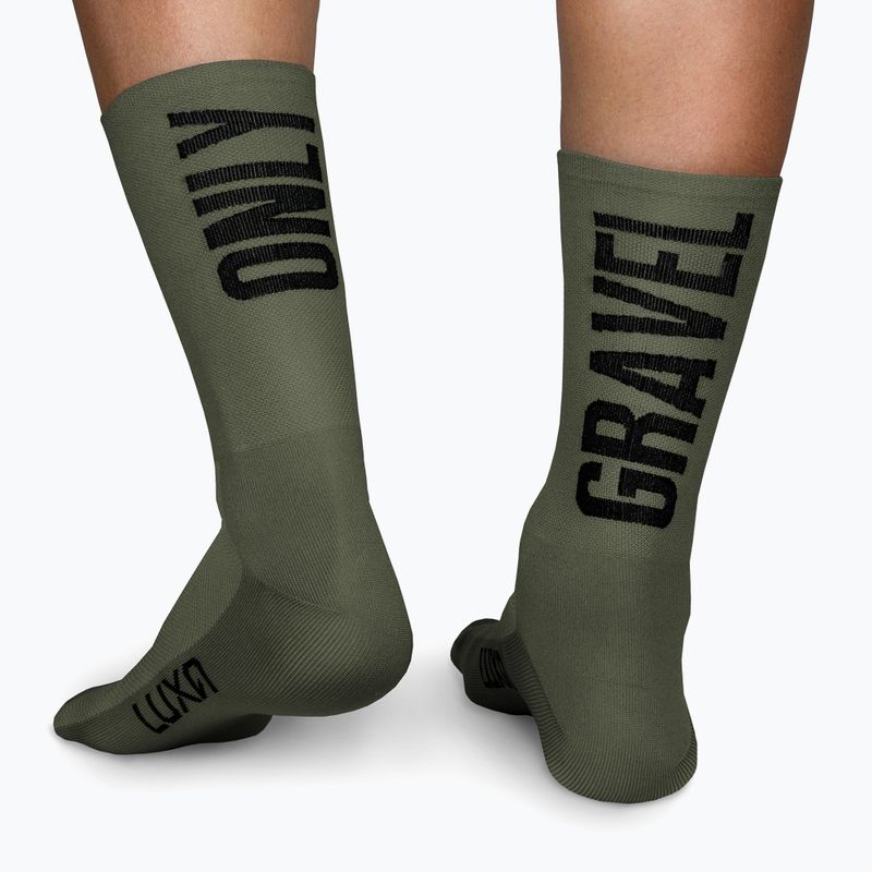Calze da ciclismo Luxa Only Gravel khaki 2