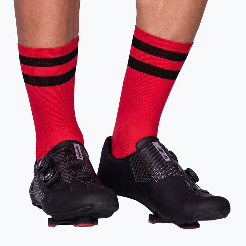 Calze da ciclismo Luxa Night rosse 2