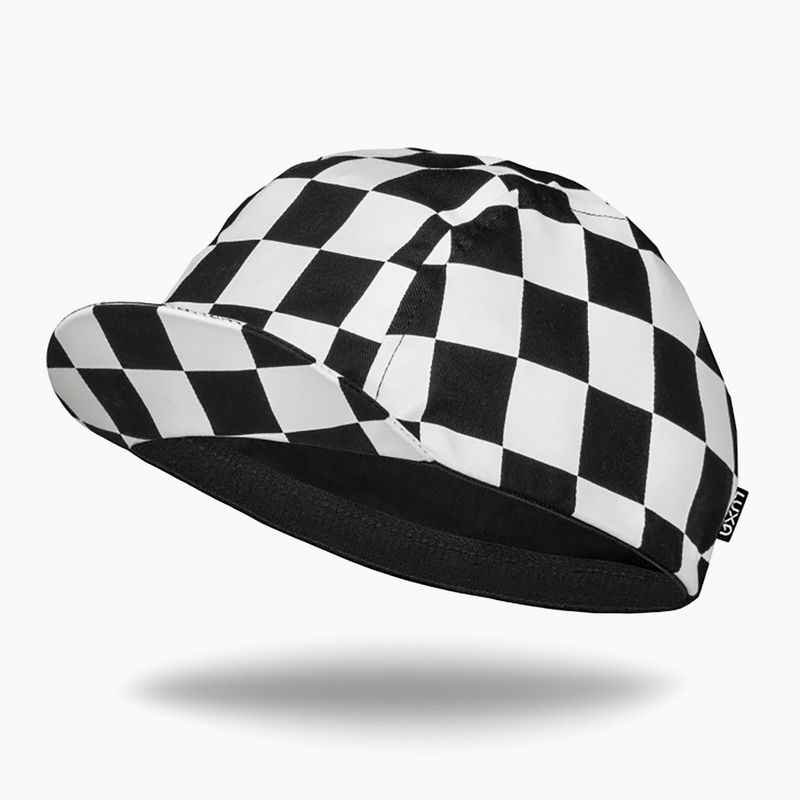 Berretto da ciclismo Luxa Squares bianco/nero 7