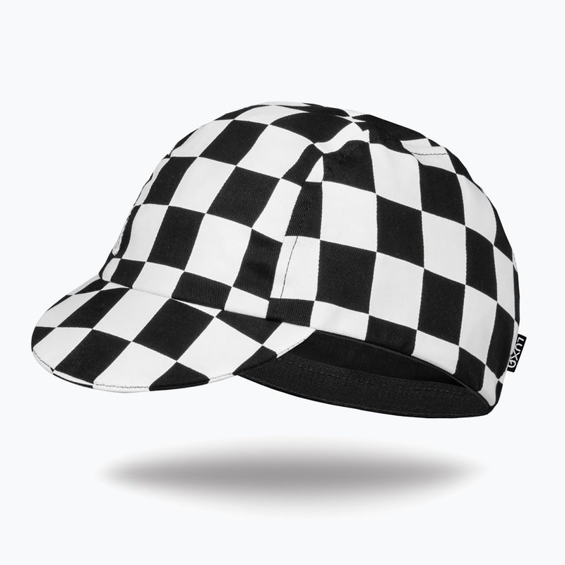 Berretto da ciclismo Luxa Squares bianco/nero 8