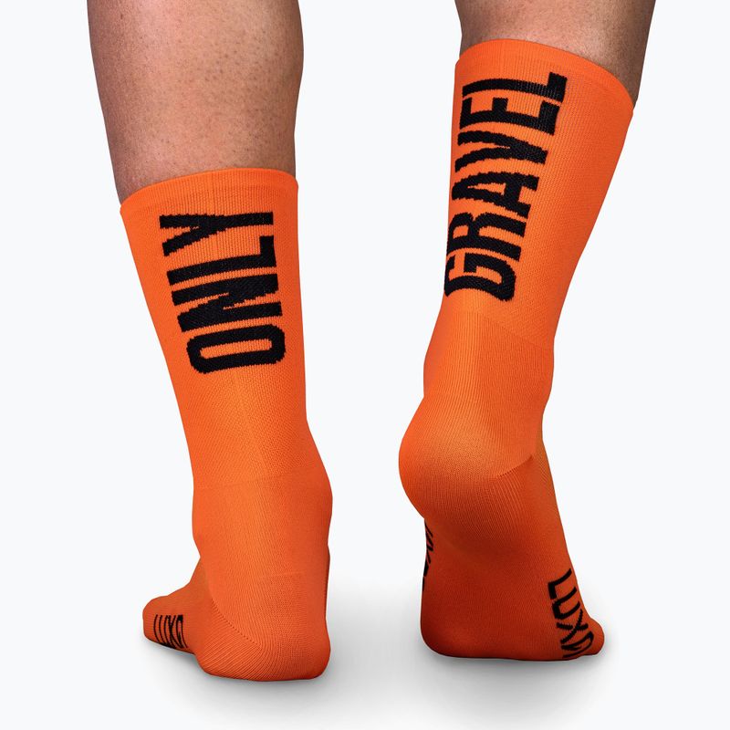 Calze da ciclismo Luxa Only Gravel arancione 2