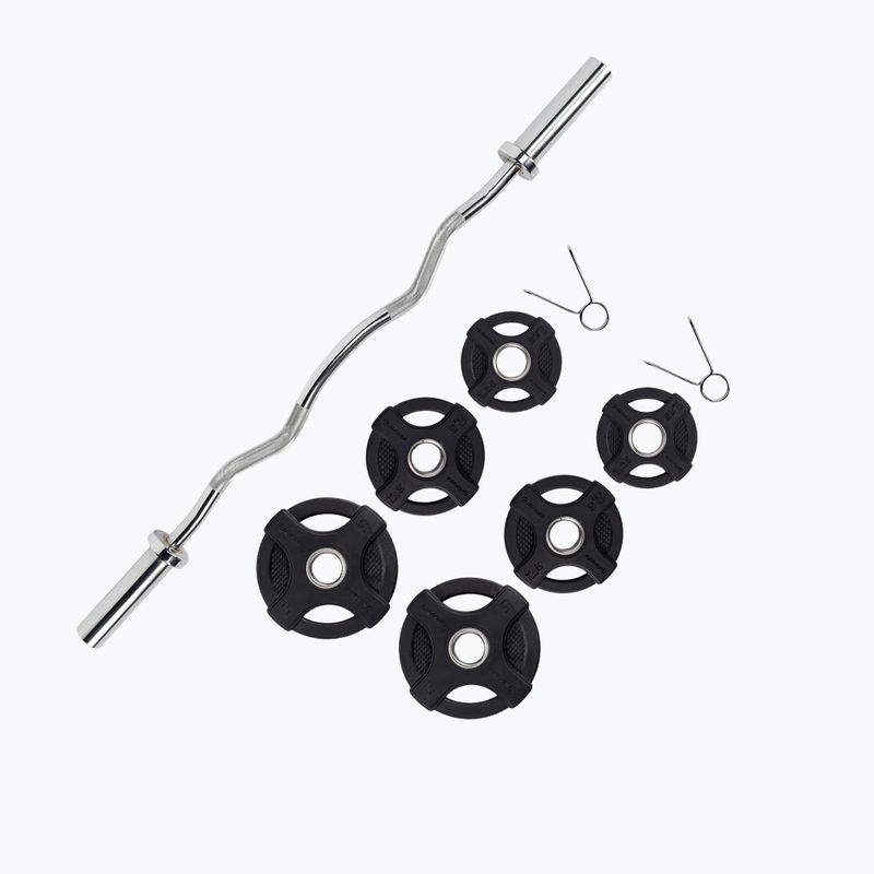 Gipara Fitness Iron Pump Set per esercizi da 27,5 kg con collo a strappo 4
