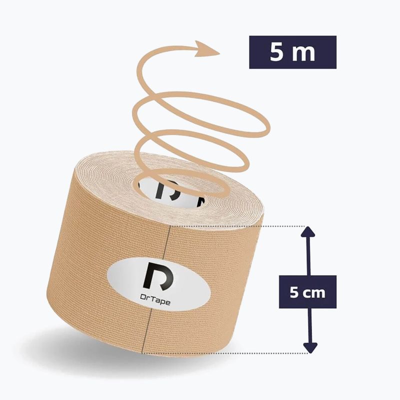 Nastro per kinesiotaping DrTape Kinesiology Tape beige 2