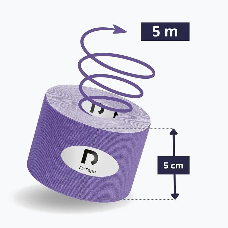 Nastro kinesiologico DrTape Kinesiology Tape purple 2