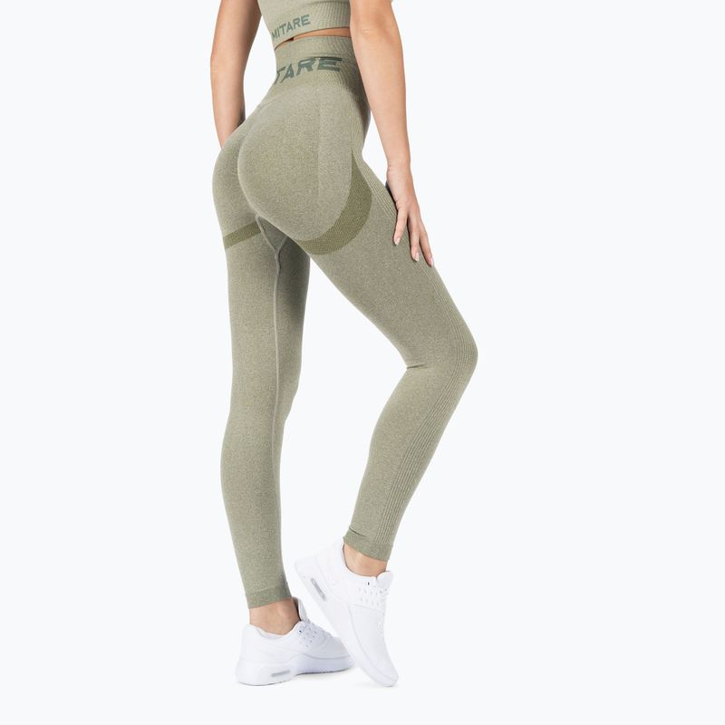 MITARE Push Up Max K001 leggings da donna verde militare 3