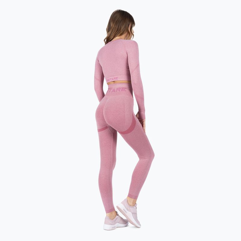 Leggings donna MITARE Push Up Max K001 rosso vino 3