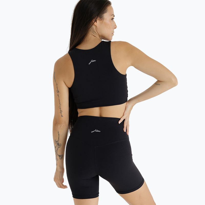 Top yoga donna JOYINME Pulse a coste nero 6