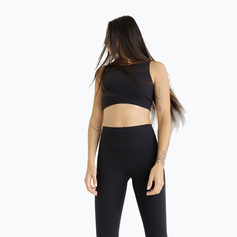 Top yoga donna JOYINME Pulse a coste nero 8