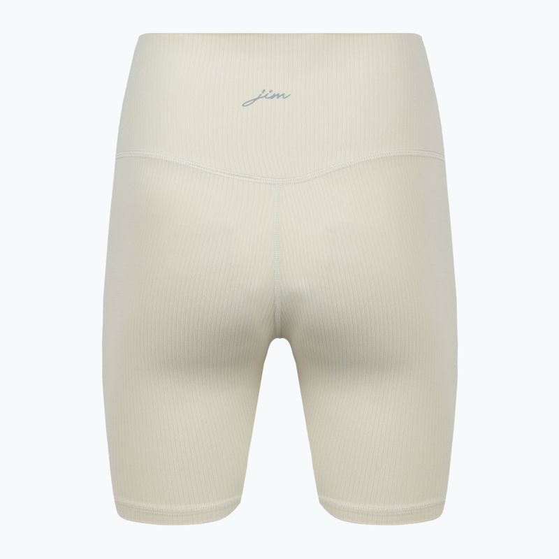 Pantaloncini da yoga da donna JOYINME Crema di burro a coste 5