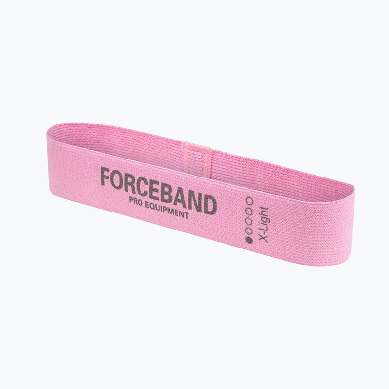 Set di bande elastiche per allenamento FORCEBAND Mini Band 5 szt. + E-BOOK pink 4