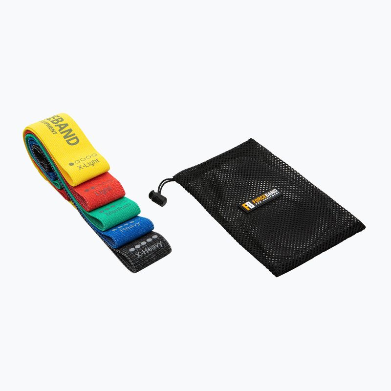 Set di nastri in tessuto per esercizi FORCEBAND Mini Band 5 pz. + E-BOOK multicolore 2