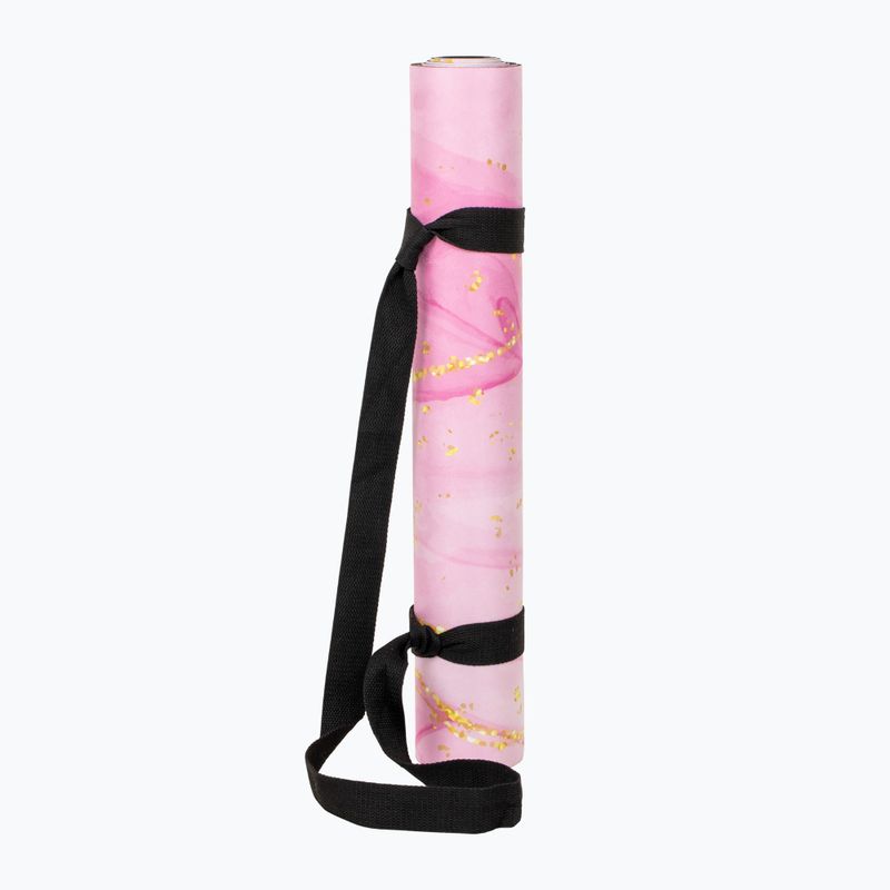 Tappetino yoga/fitness FORCEBAND Gold 4 mm rosa/oro 2