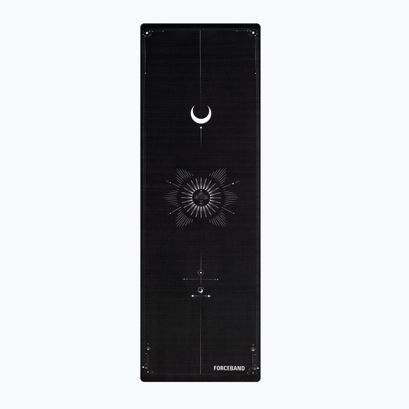 Tappetino yoga/fitness FORCEBAND Moon 4 mm nero