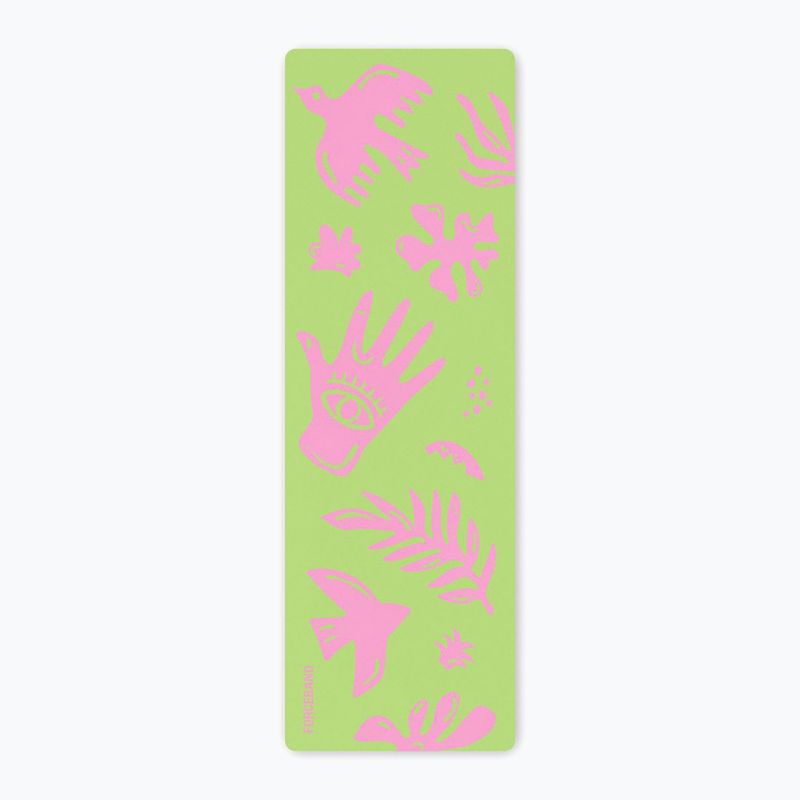 Tappetino yoga/fitness FORCEBAND Energy Pistachio 4 mm pistacchio/rosa