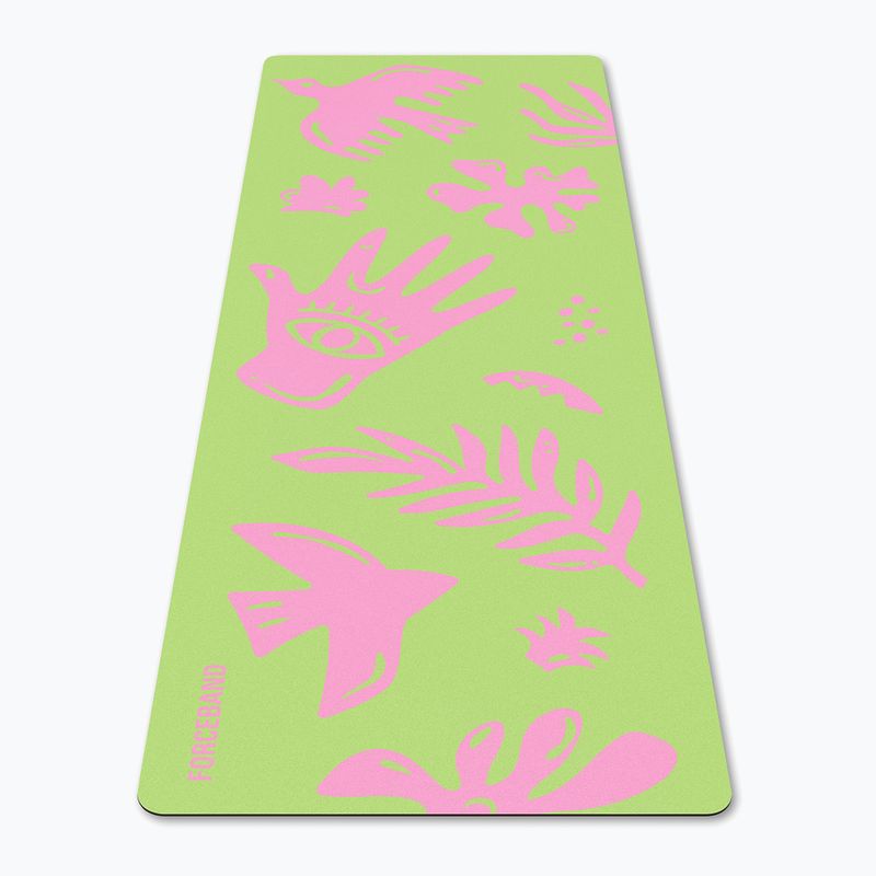 Tappetino yoga/fitness FORCEBAND Energy Pistachio 4 mm pistacchio/rosa 2