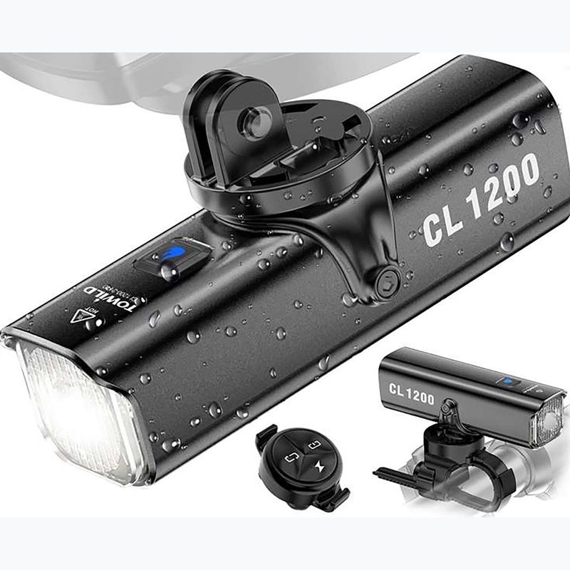 Set di luci per bici Towild CL1200 + TL03 black 2
