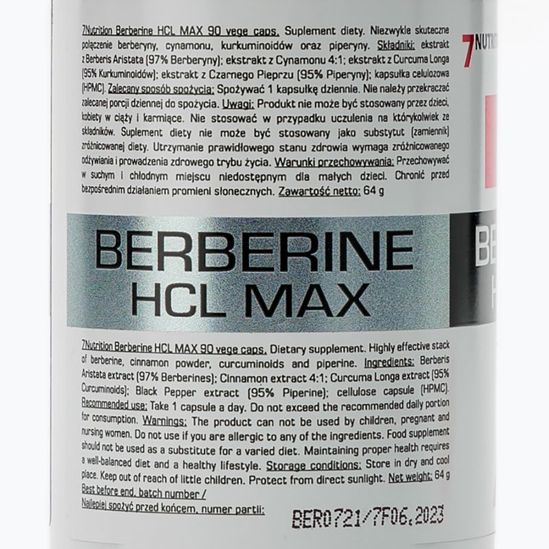 Berberina 7Nutrition HCL MAX 90 capsule 2