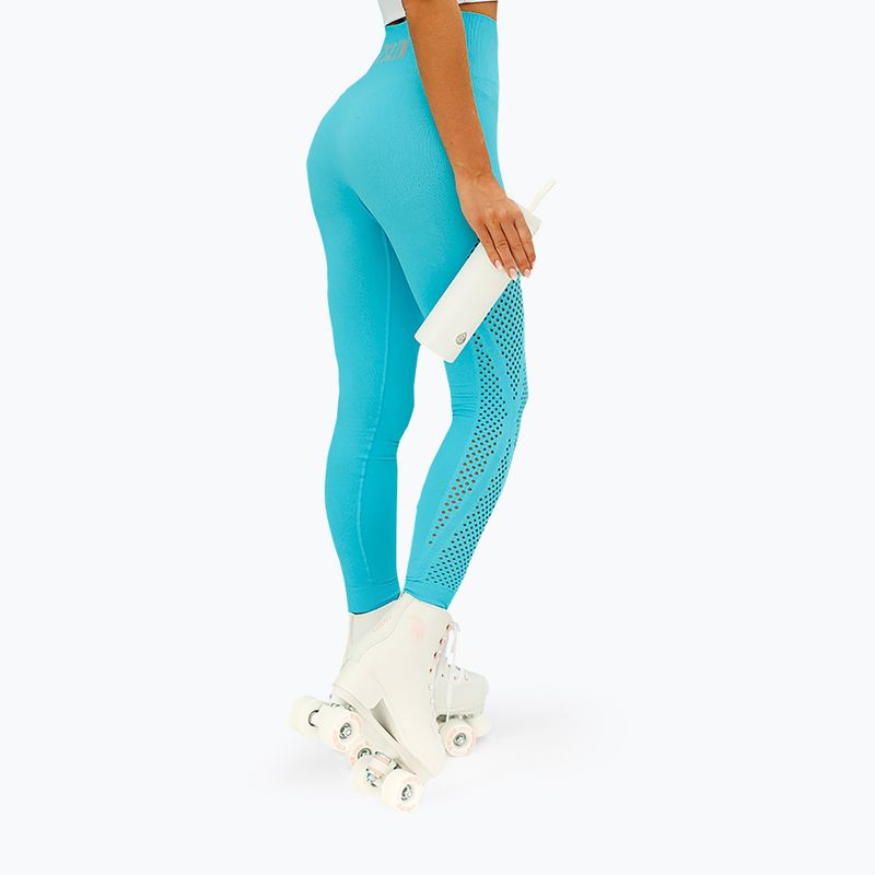 Leggings da allenamento da donna 2skin Power Seamless Turchese 7