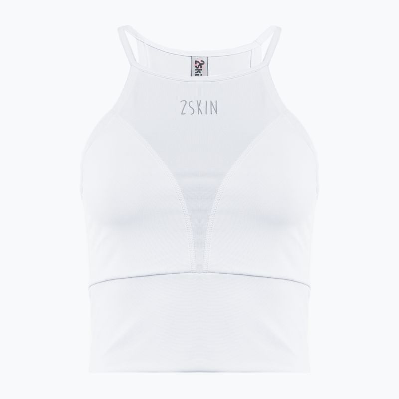 Top da allenamento donna 2skin Crop Top Bianco