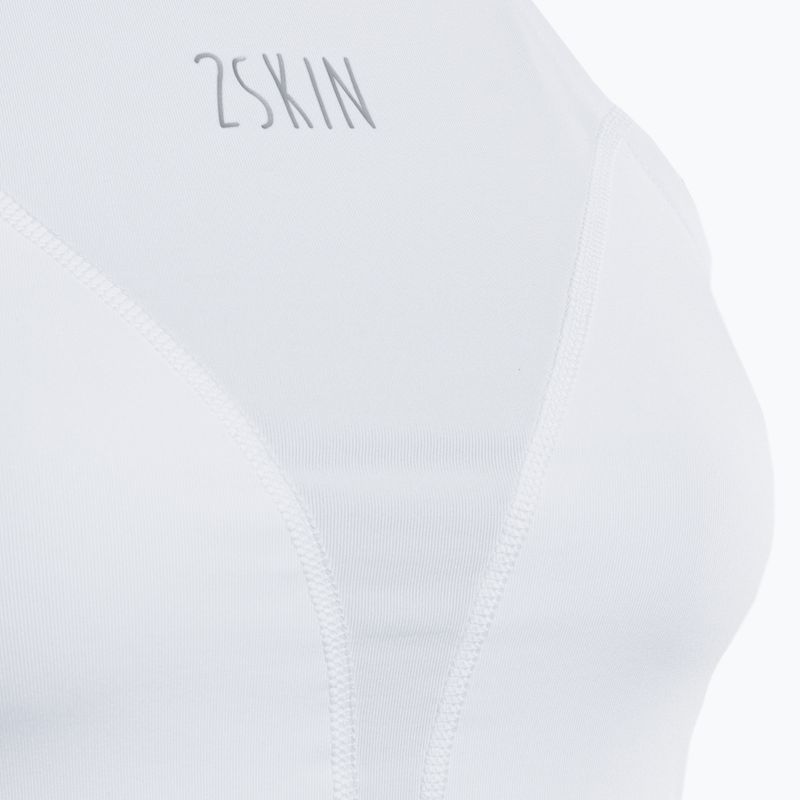 Top da allenamento donna 2skin Crop Top Bianco 3