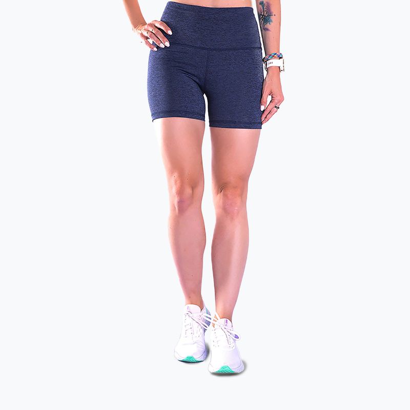 Pantaloncini da allenamento da donna 2skin Basic Navy 4