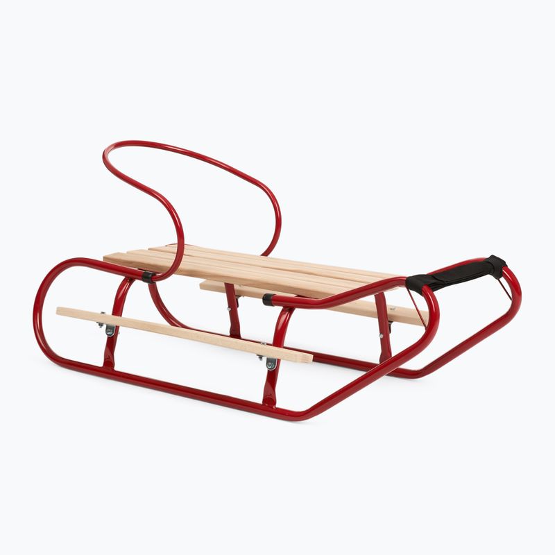 Slitte metalliche HUMBAKA with backrest and footrests red 2