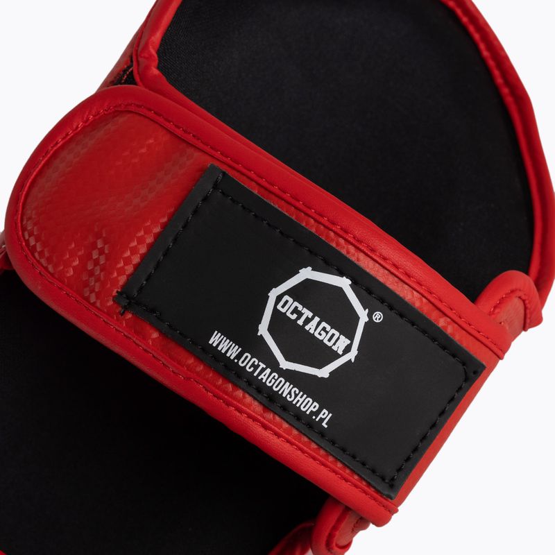 Protezioni per tibia e piede Octagon Kevlar rosso 3