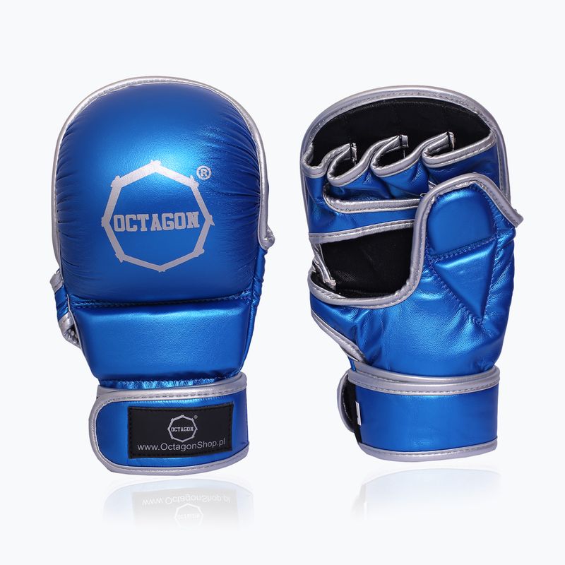 Guanti da sparring MMA Octagon Mettalic blu