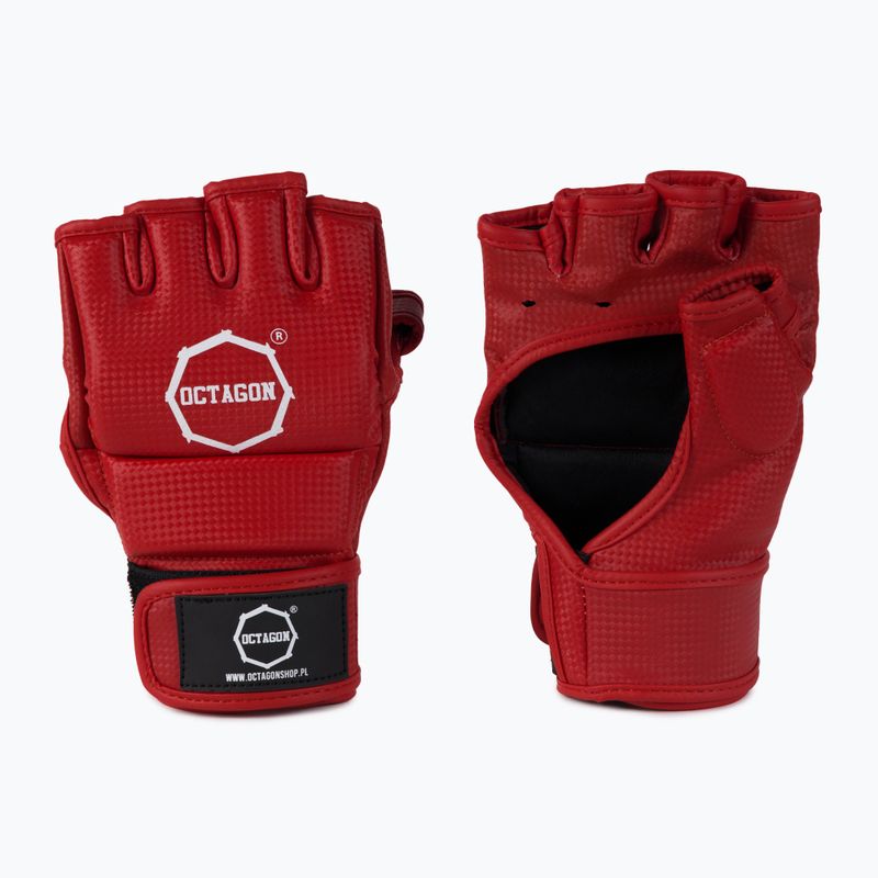 Guanti da grappling MMA Octagon Kevlar rosso 3