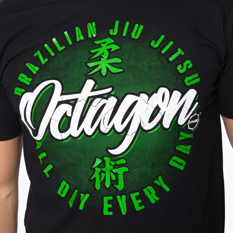 Maglietta Octagon Brazilian Jiu Jitsu da uomo, nero 4