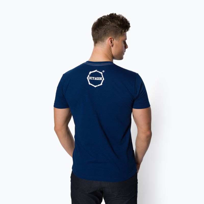 Maglietta da uomo Octagon Logo Smash dark navy 3