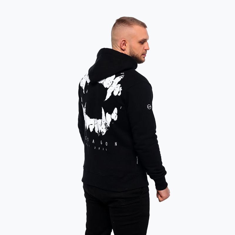 Felpa con cappuccio Octagon da uomo Teeth nero 3