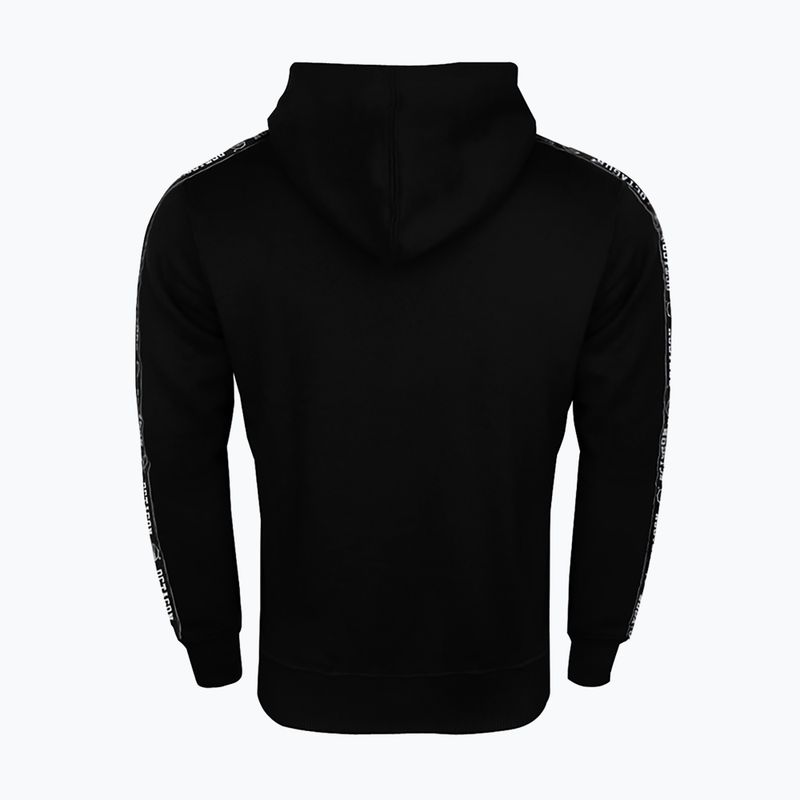 Felpa con cappuccio Octagon Stripe da uomo, nero 3