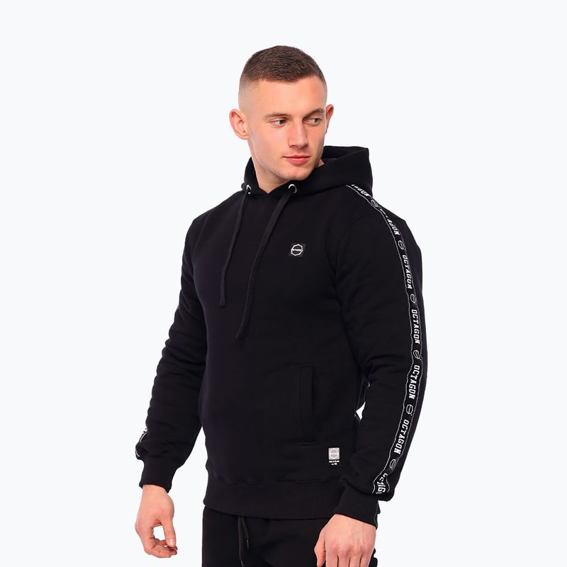 Felpa Octagon Stripe uomo nero