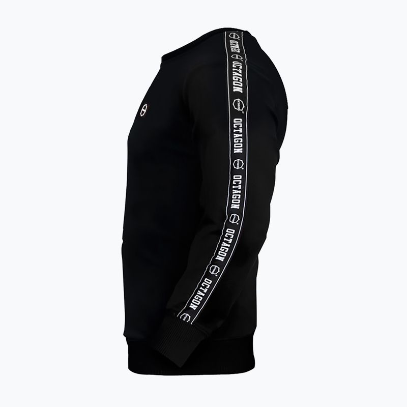 Felpa Octagon Stripe uomo nero 2