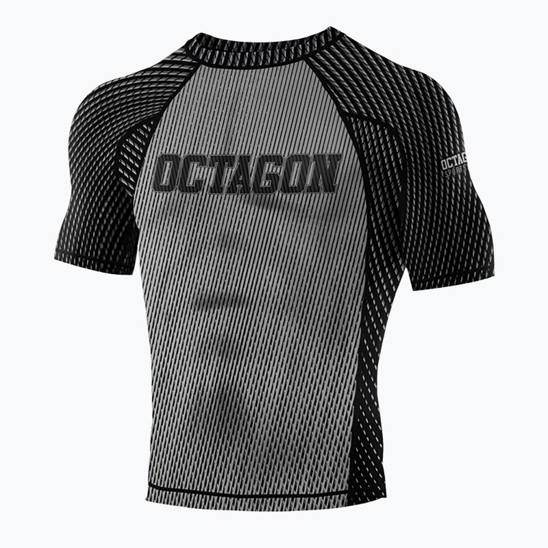 Rashguard Octagon da uomo Enspace grigio 5