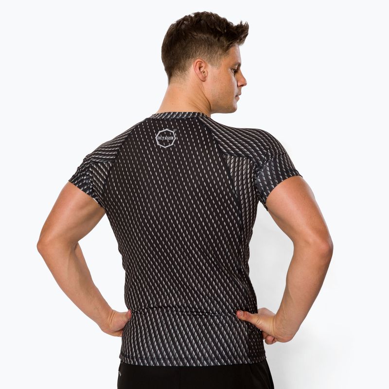 Rashguard Octagon da uomo Enspace grigio 3