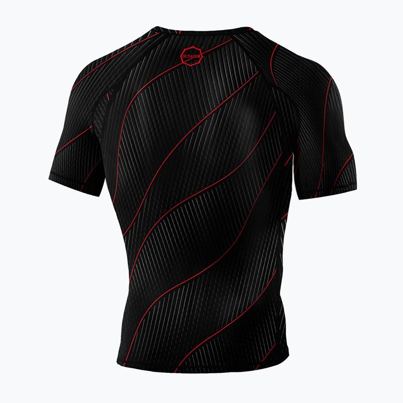 Rashguard Octagon da uomo Voyager rosso 6