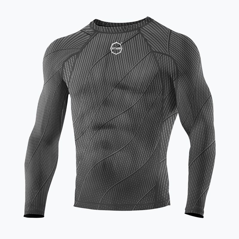 Octagon Voyager grigio da uomo, manica lunga, rashguard 5