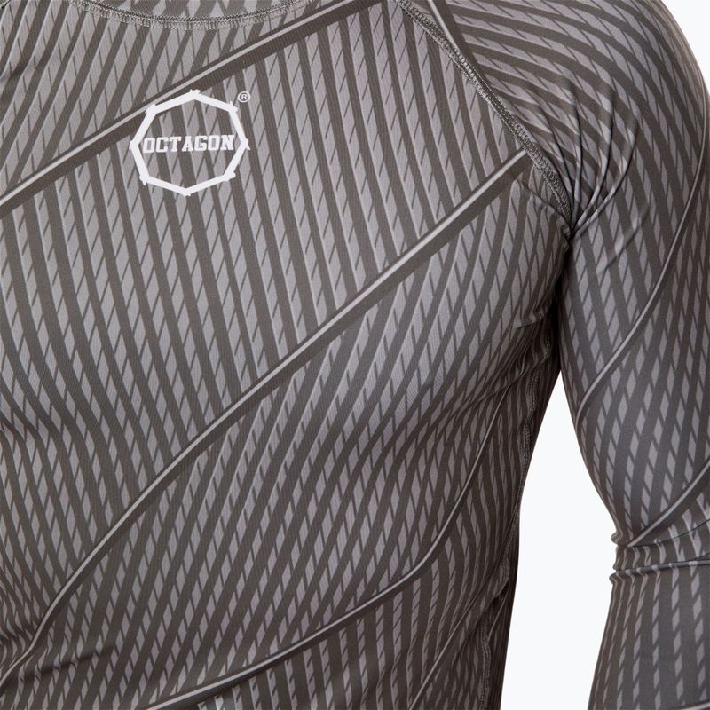 Octagon Voyager grigio da uomo, manica lunga, rashguard 4