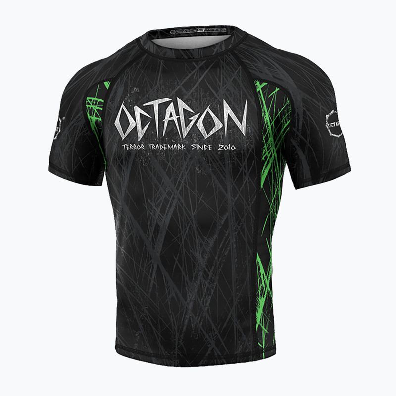 Rashguard Octagon Premium Spiderskull nero/multicolore da uomo
