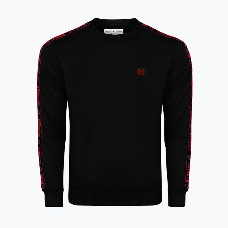 Felpa da uomo Octagon Stripe black/red