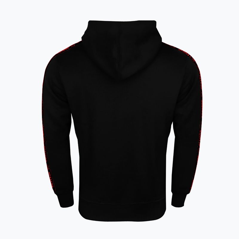 Felpa da uomo Octagon Stripe Hoodie black/red 2
