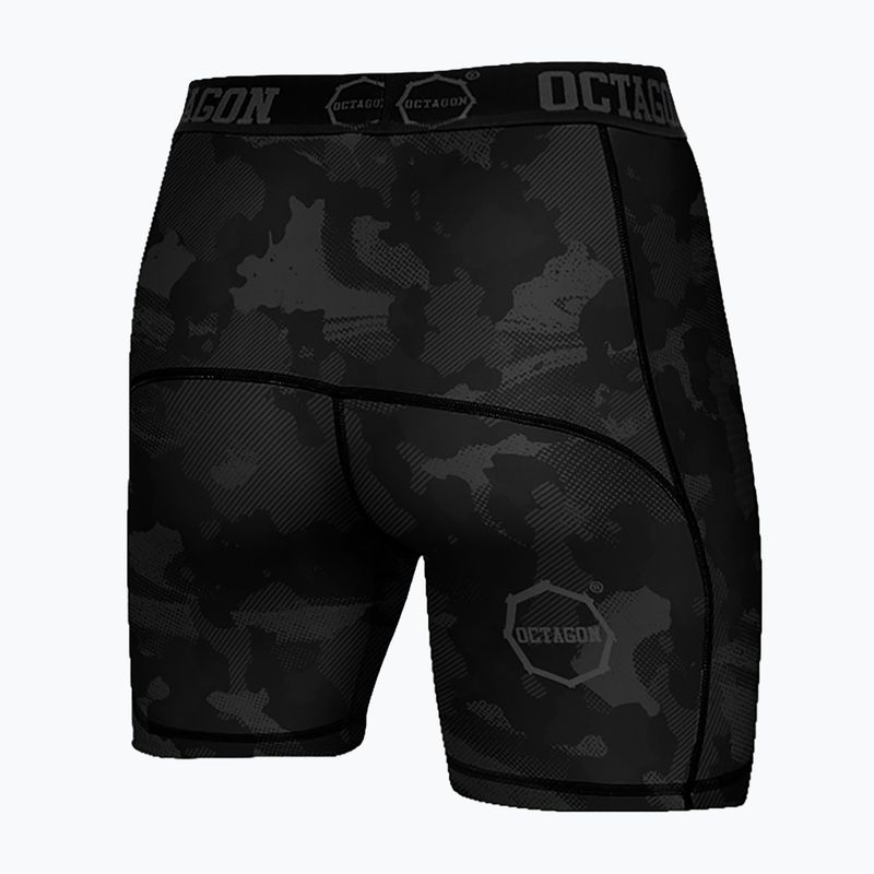 Pantaloncini a compressione da uomo Octagon Camo Night nero 2