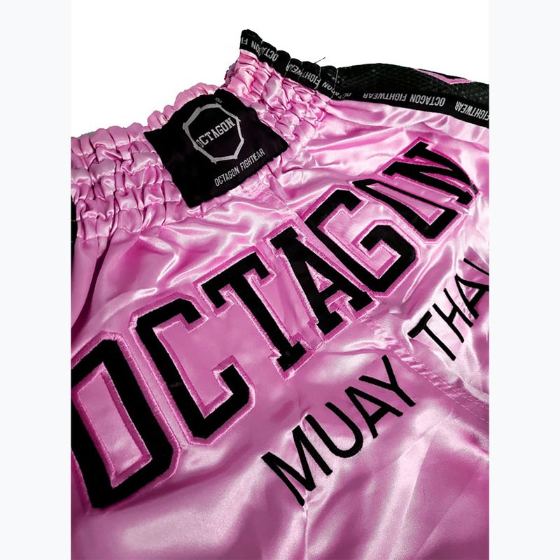 Pantaloncini da allenamento Octagon Muay Thai da uomo rosa 2